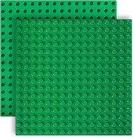 Pack of 2 Building Plates Compatible with Lego Duplo Plates, 25 x 25 cm Base Plate Compatible with L