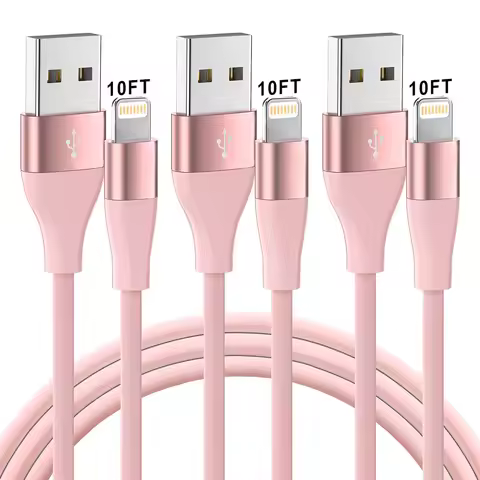3 Pack 10FT USB-A to iPhone Fast Charging Cable For Apple iPhone 14 13 12 11 Pro Max XR XS X 8 7 6 P