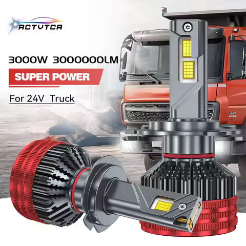 ACTVTCA Power Supply 24V LED Truck Headlight H7 LED Lamp H11 H4 LED Headlight 24V Truck 9005 9006 LE