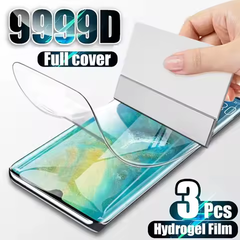 3Pcs Hydrogel Film For Huawei Y7 Y6 Y5 Y9 2018 2019 Screen Protector For Huawei Y7 Y6 Y5 Pro 2019 Y9