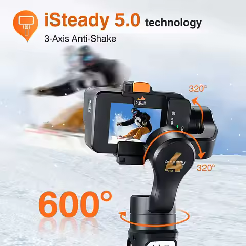 Hohem iSteady Pro 4 Foldable 3-Axis Gimbal for GoPro, DJI Osmo & Insta360 One R. Portable Handheld S