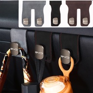 BYD Car Hook Metal Hanger Soft leather Assistant pilot Box Hook in car accessories Atto 3 Yuan Plus 