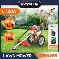 OGAWA LT20N / LT20F Hand Push Lawn Mower Brush Cutter Mesin Rumput Tolak (51.7cc) Free Gift Hand Pus