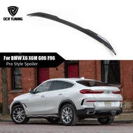 Pro Style For 2019-22 BMW X6 G06 X6M F96 Real Carbon Fiber Spoiler Rear Trunk Wing Pro Spoiler