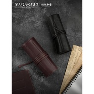 Japan Japan NAGASAWA Calfskin Pen Case 5pcs Pen Curtain 10pcs Genuine Leather Pen Case Pen Storage C