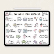 日常圖標貼紙 | GoodNotes、Notability 電子數字貼紙