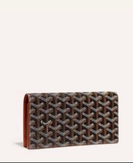 全新Goyard 日本專櫃購入 Richelieu 經典黑/棕色對開釦式長夾