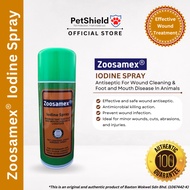 Zoosamex®️ Iodine Spray Wound Treatment Spray Luka Haiwan Cepat Kering 375ml