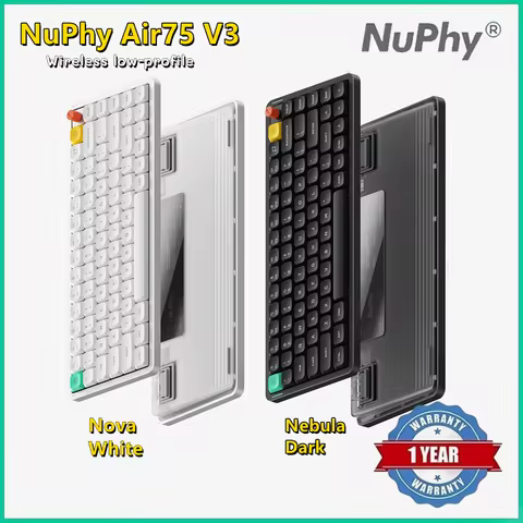 NuPhy Air75 V3 Hot Swappable Wireless Mechanical Keyboard 84 Keys 75% Custom Low Profile Keyboard wi