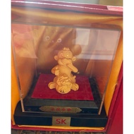 SK JEWELLERY Monkey Statue gold plated