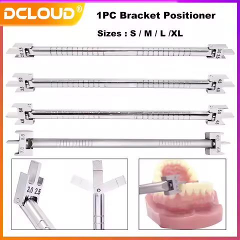 1Pc Dental Bracket Positioner Orthodontic Gauge Locator Stainless Steel Rod Ortho Materials Instrume