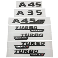 ABS Chrome For Mercedes A 35 45 AMG W177 W176 A35 A45 A45S TURBO 4MATIC Car Trunk Letters Emblem Bad
