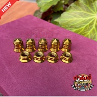 Cylinder Head Nut KR 150 Pagoda Gold Color Size 12 (1 Set Has 9 Pieces) Genuine Stainless Steel 1 Co