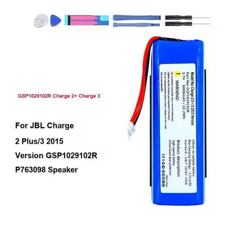 Speaker Battery High-Capacity Reliable Replacement For Jbl Charge 2 Plus 3 2015 Version GSP1029102R 