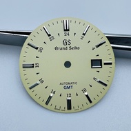 35mm Mechanical Watch GMT Diving Watch NH35 Dial Dual Time Zone Display Metal Flat Finish Watch Face