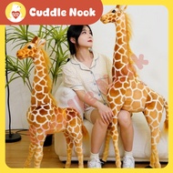 【Cuddle Nook】60/80/100/120/140cm Stuffed Toy Big Simulation Model Giraffe Plush Toy Doll Birthday Va
