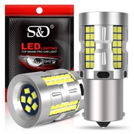 S&D 2PCS Canbus 66SMD 1156 BA15S P21W BA15S BAU15S 1156PY PY21W BAY15D 7440 7443 Signal Light Red Ye