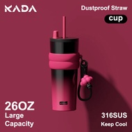 KADA Tumbler Hot and Cold 316 Stainless Steel with Straw Aquaflask Coffee Mug with Lid Vacuum Flask