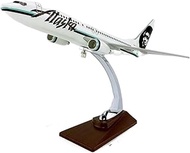 1/144 Scale 32cm ALASKA Airlines Boeing B737-800 Black Gentleman Airplane Model