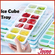 14 Holes Silicone Ice Tray Ice Cube Maker Baby Food Puree Mold Container Lid Bekas Pembuat Ais Batu 