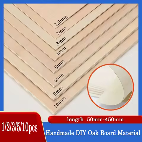 Basswood Board Thickness 1.5/2/3/4/5/6/8/10mm Model Craft Sheet Material for Crafts House Aircraft S