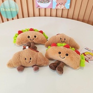 ThickRich Bread Plush Pendant Creative Croissants Roll Taco Cake Plush Doll Keychain Decoration Back