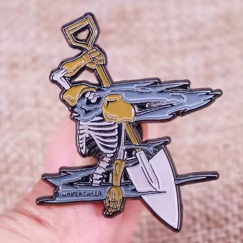 86 Eighty Six Shinei Nouzen Shin Undertaker Juggernaut Mark Headless Skull Enamel Pin Skeleton Badge