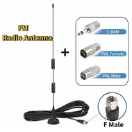 FM Radio Antenna 7DBI 76Mhz-108Mhz suction cup antenna Indoor digital high definition radio antenna 
