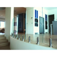 Gl Spigot Railing Tiang Partisi Kaca Balustrade Spigot Gl
