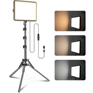 LED Video Light Kit, Photography Lighting Kit, 2800-6500K Dimmable Studio Light with Tripod Stand & 