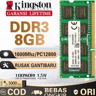 RAM LAPTOP KINGSTON SODIMM 8GB DDR3 12800/ DDR3-1600 8G SODIM TERBARU