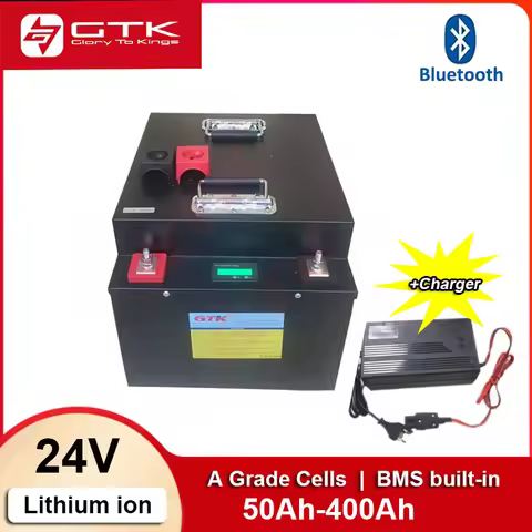 24V 100Ah 200Ah 80Ah 60Ah 50Ah 400Ah 250Ah Lithium ion Battery bluetooth for Inverter Solar Energy R