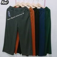 (Myesha n Raisha) Celana kulot panjang wanita kain jeruk/bahan krep serat kulit jeruk