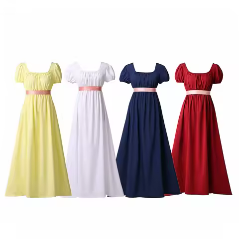 Women Victorian Regency Dress Gown Kate Cosplay Longuette Princess Ball Dresses Chemise