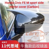Honda Civic FE 2022 2023 M4 Style Side Mirror Cover Carbon look / Gloss black CIVIC FE ACCESSORIES R