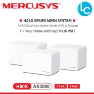 Mercusys Halo H80X AX3000 Whole Home Mesh WiFi 6 Router System (1/2/3-Pack) (Powered by TP-Link)