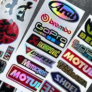 Rainbow Car Motorcycle Accessories Vinyl Sticker SET Prettiest Helmet Top Box Stiker Decal Click PCX