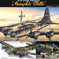Academy 1/72 B-17F Flying Fortress U.S Air Force Plane Memphis Belle Movie Plastic Model Kit #FA198 