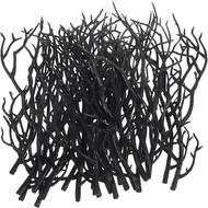 LOGOFUN 24PCS Artificial Antler Branches Halloween Fake Twigs for DIY Crafts Vase Fillers Table Cent
