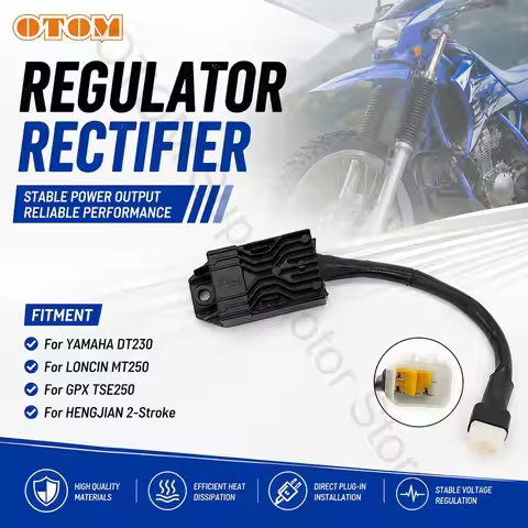 DT230 MT250 HJ250H Motorcycle Voltage Regulator Rectifier 12V For YAMAHA LONCIN HENGJIAN 2-stroke En