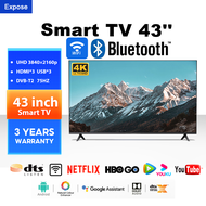 EXPOSE Smart TV 43 inch 4K UHD Google TV  50 inch Flat Screen Smart TV 55 inch Bluetooth Netflix Dig