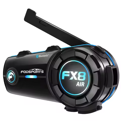 Fodsports FX8 AIR Motorcycle Intercom Wireless Bluetooth Helmet Headset, 4 Riders 1000M