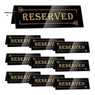 Waterproof 10PCS Acrylic Reserved Table Signs-Double-Sided 6x2x1.6 in Table Tent-Seating Indicator