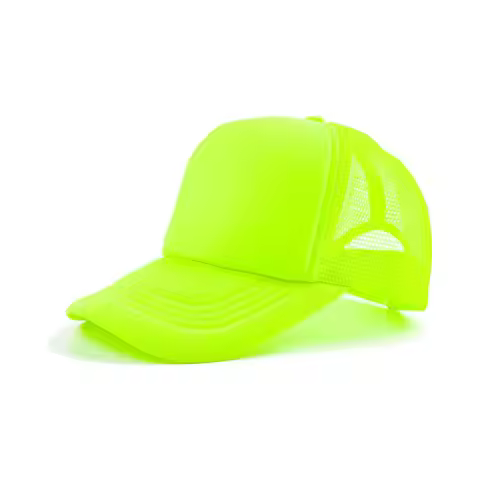 Plain Blank Neon Trucker Hat 5 Panel Summer Baseball Cap Mesh Back Snapback Adjustable gorra mujer c