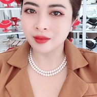 Vòng Cổ Ngọc Trai 2 Tầng Ngọc 7li CN2