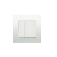 Schneider Vivace 3 Gang 1Way Switch (White)