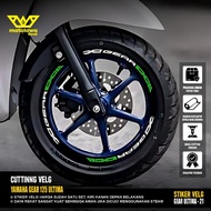 Yamaha GEAR 125 Ultima Racing Rim Cutting Stickers, Rim Accessories, Rim Variations - 21