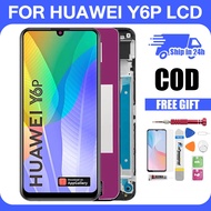 Original LCD with Frame For Huawei Y6P LCD Display Touch Screen Display Replacement Part
