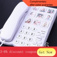 YQ38 Elderly Telephone Wired Fixed Phone with Photo Dial-up Care for the Elderly Telephone Long-Distance Call with Hands