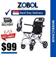 Foldable Lightweight Aluminium wheelchair push chair pushchair for elderly and senior